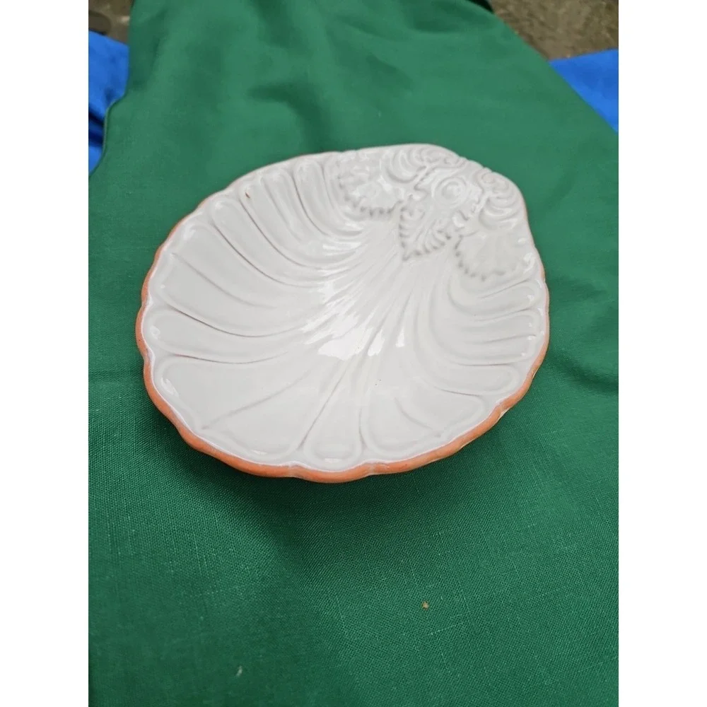 Loneoak &‎ Co Terracotta Shell Serving Bowls Berry Bowls Scalloped Cottagecore